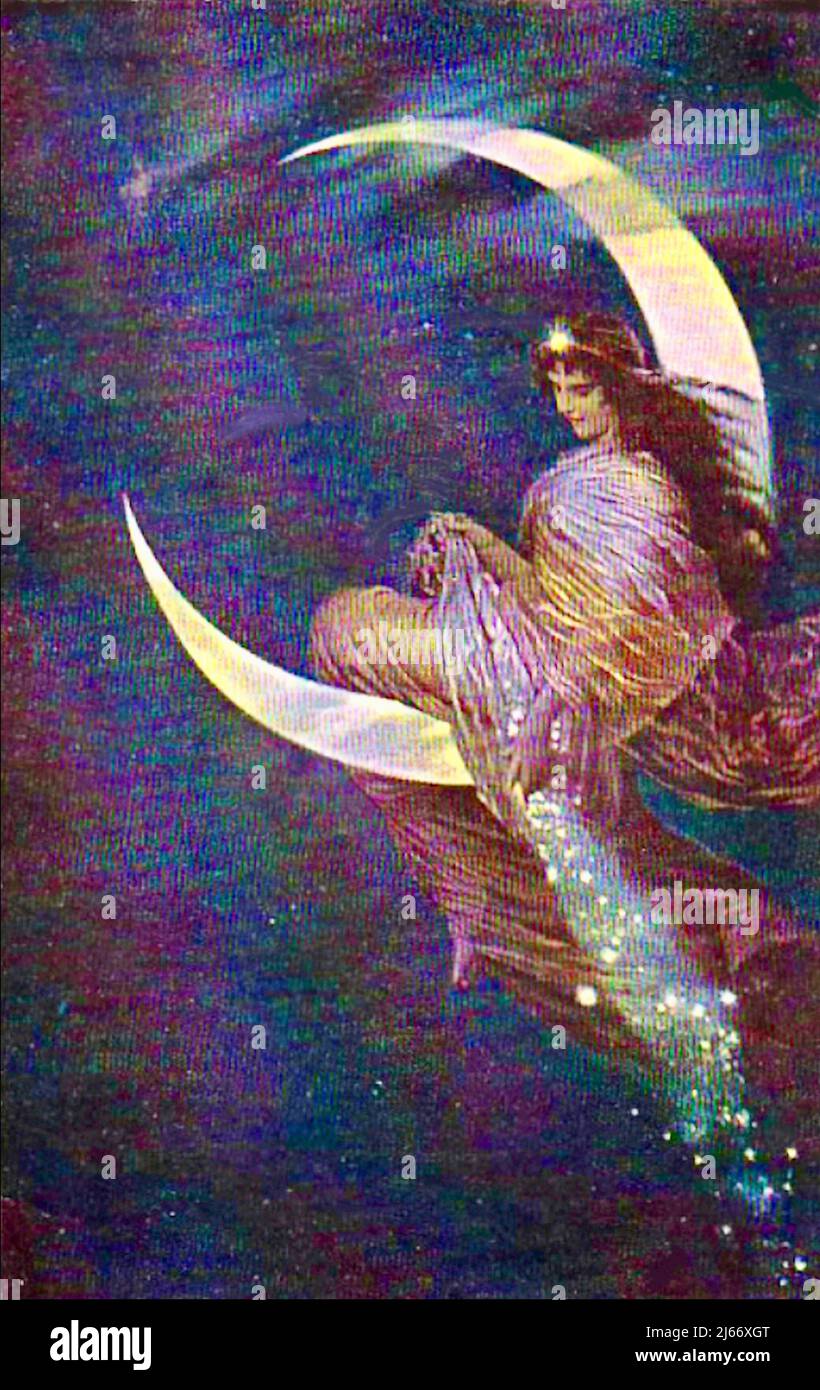Hermann Kaulbach - Fairy of the Moon - 1891 Stock Photo