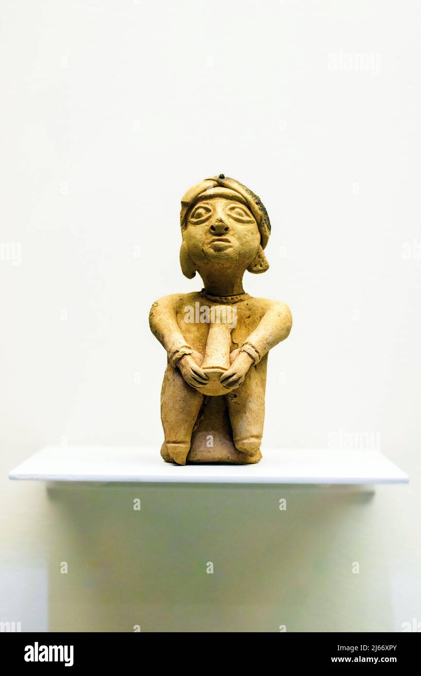Musician Figure Almohad. XII century AD Ceramics Cordoba Archaeological and Ethnological Museum of Córdoba Stock Photo