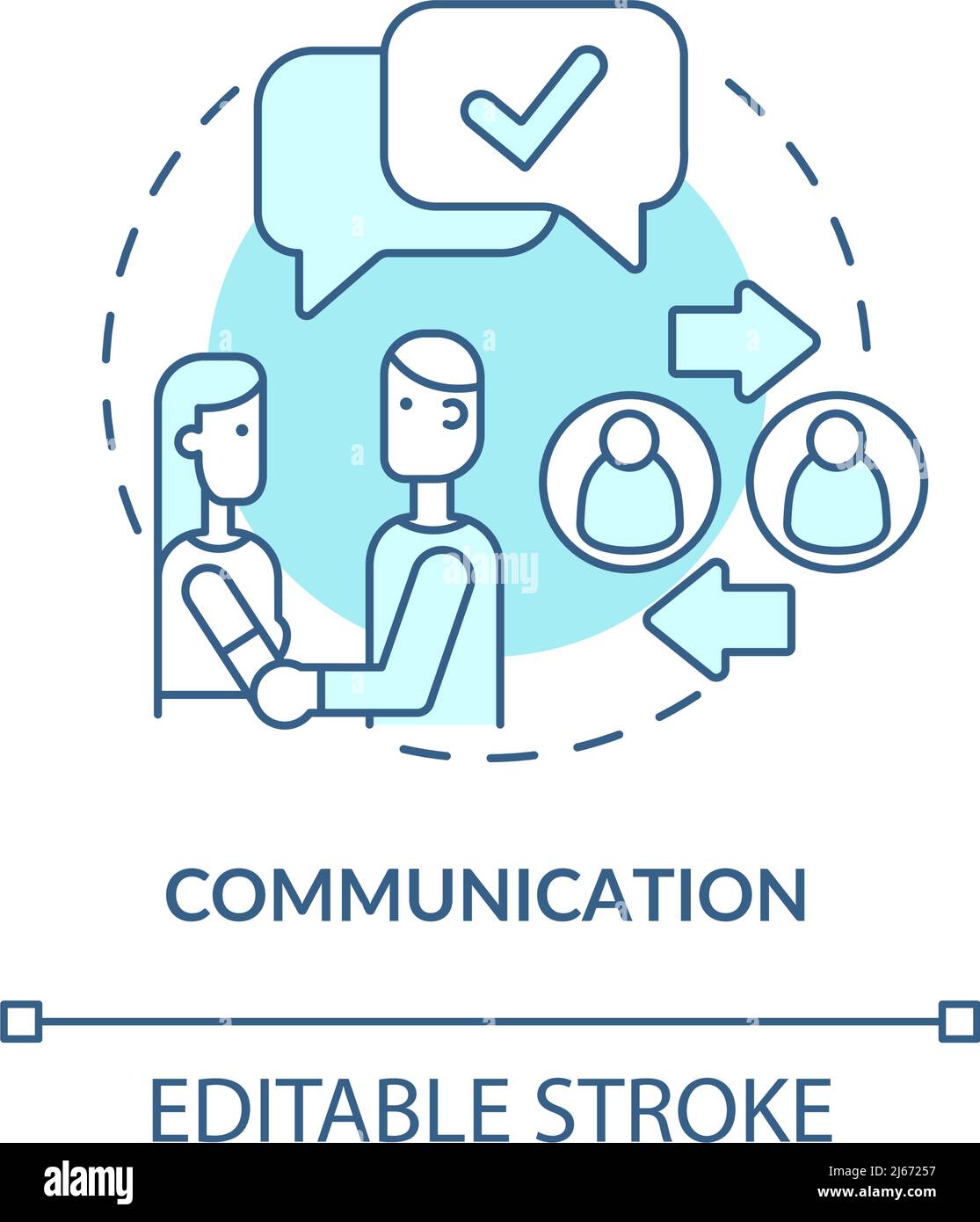 Communication turquoise concept icon Stock Vector Image & Art - Alamy