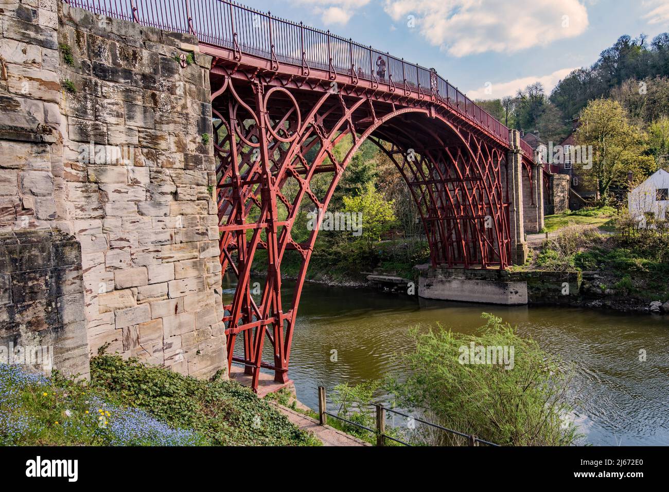 The Iron Bridge is a cast iron arch bridge that crosses the River