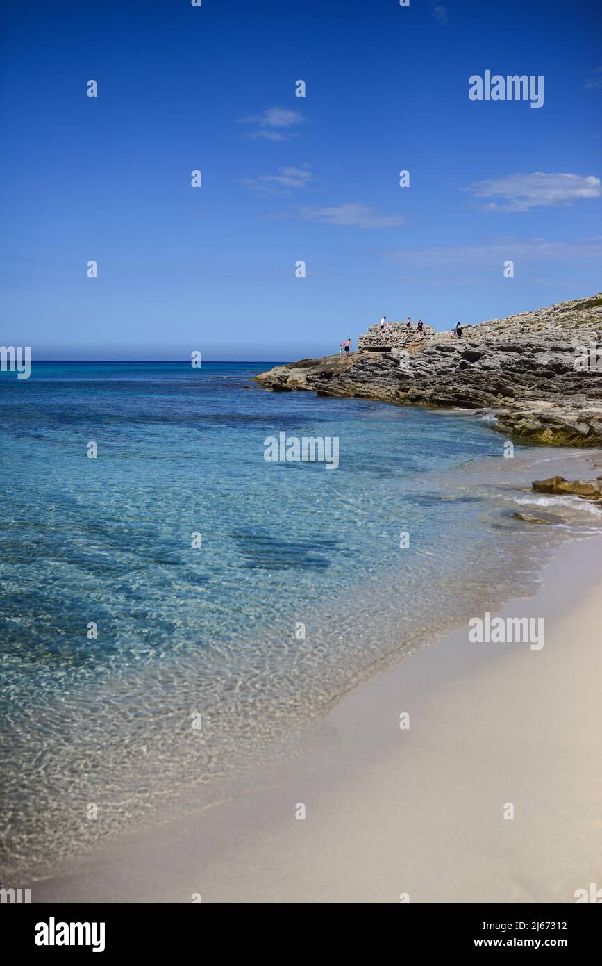 Beautiful Cala Mesquida beach in Mallorca, Spain Stock Photo