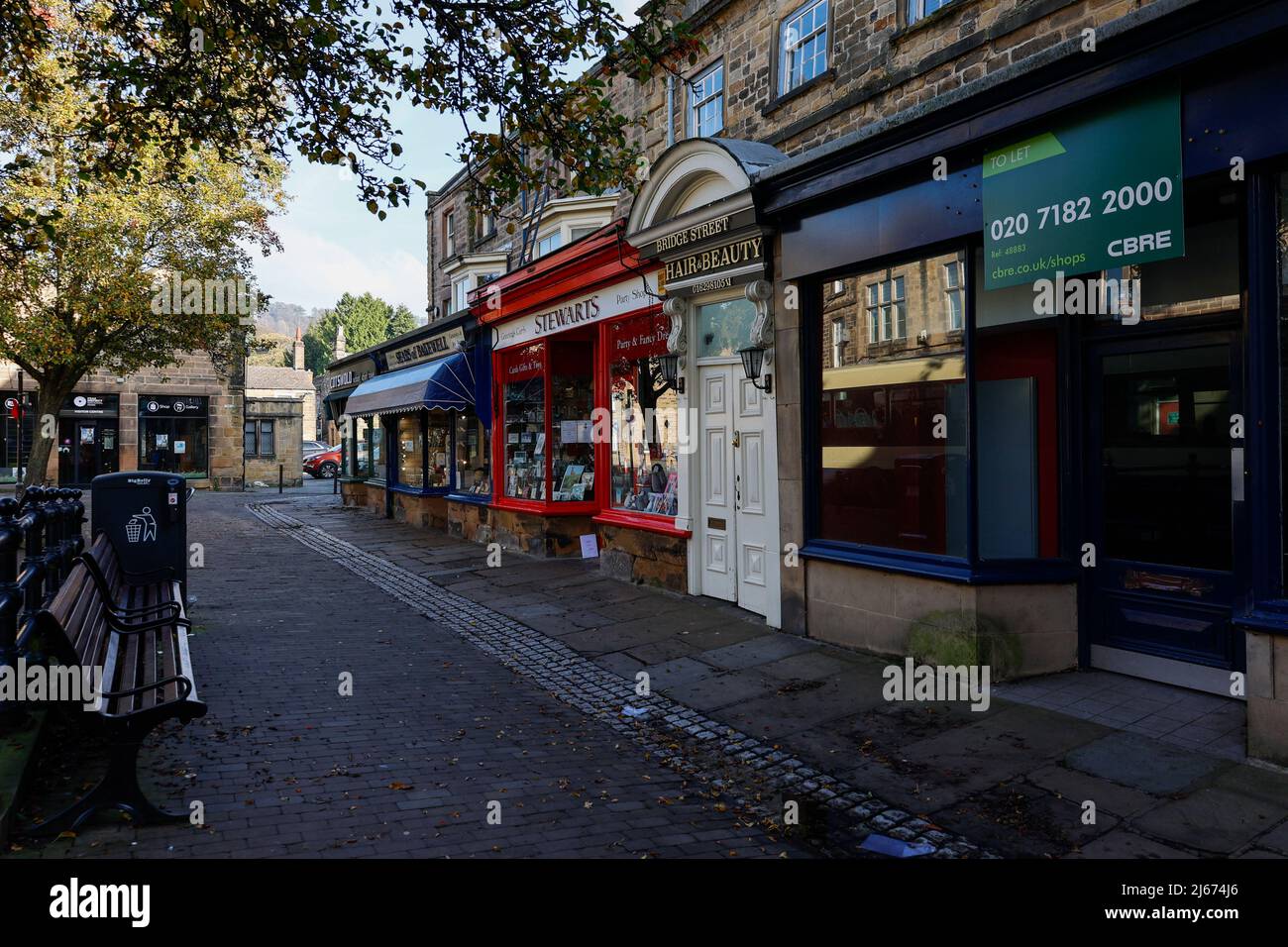 Bakewell Derbyshire during Covid lockdown Stock Photo