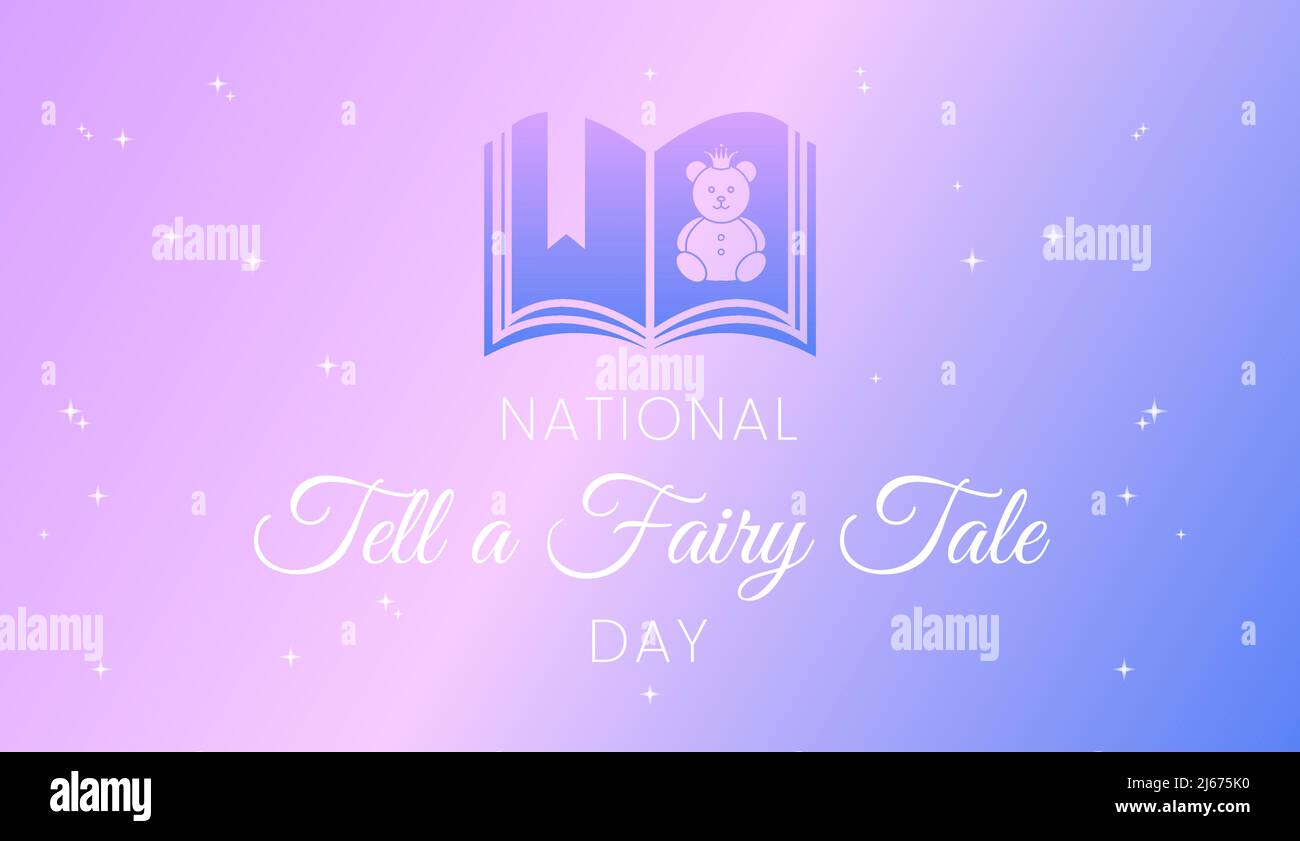 Purple National Tell a Fairy Tale Day Magical Dreamy Background