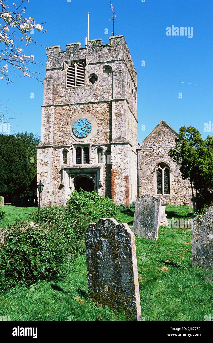 The tower of St Peter and St Paul church at Appledore, Kent, Southern England Stock Photo