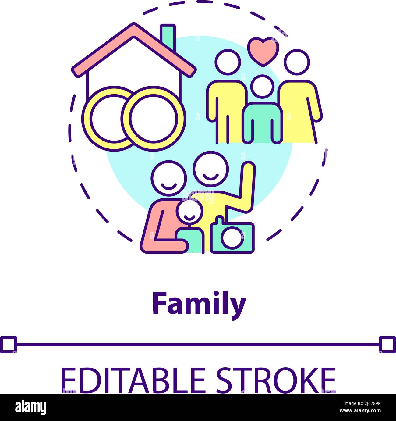 Family concept icon Stock Vector Image & Art - Alamy