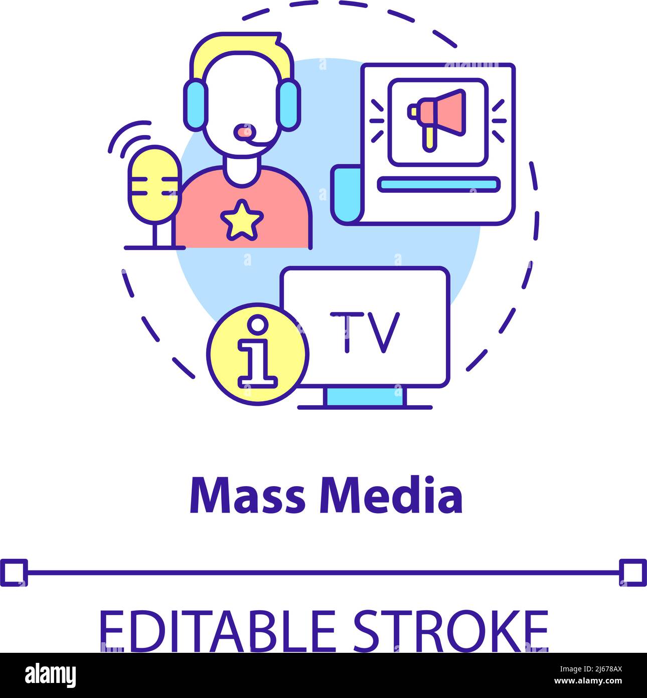 Mass media concept icon Stock Vector Image & Art - Alamy