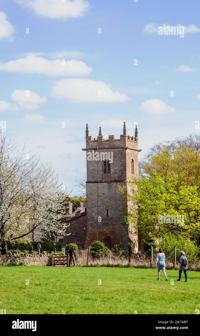The parish church of St Barbara’s in the Worcestershire village of Ashton under Hill at the foot