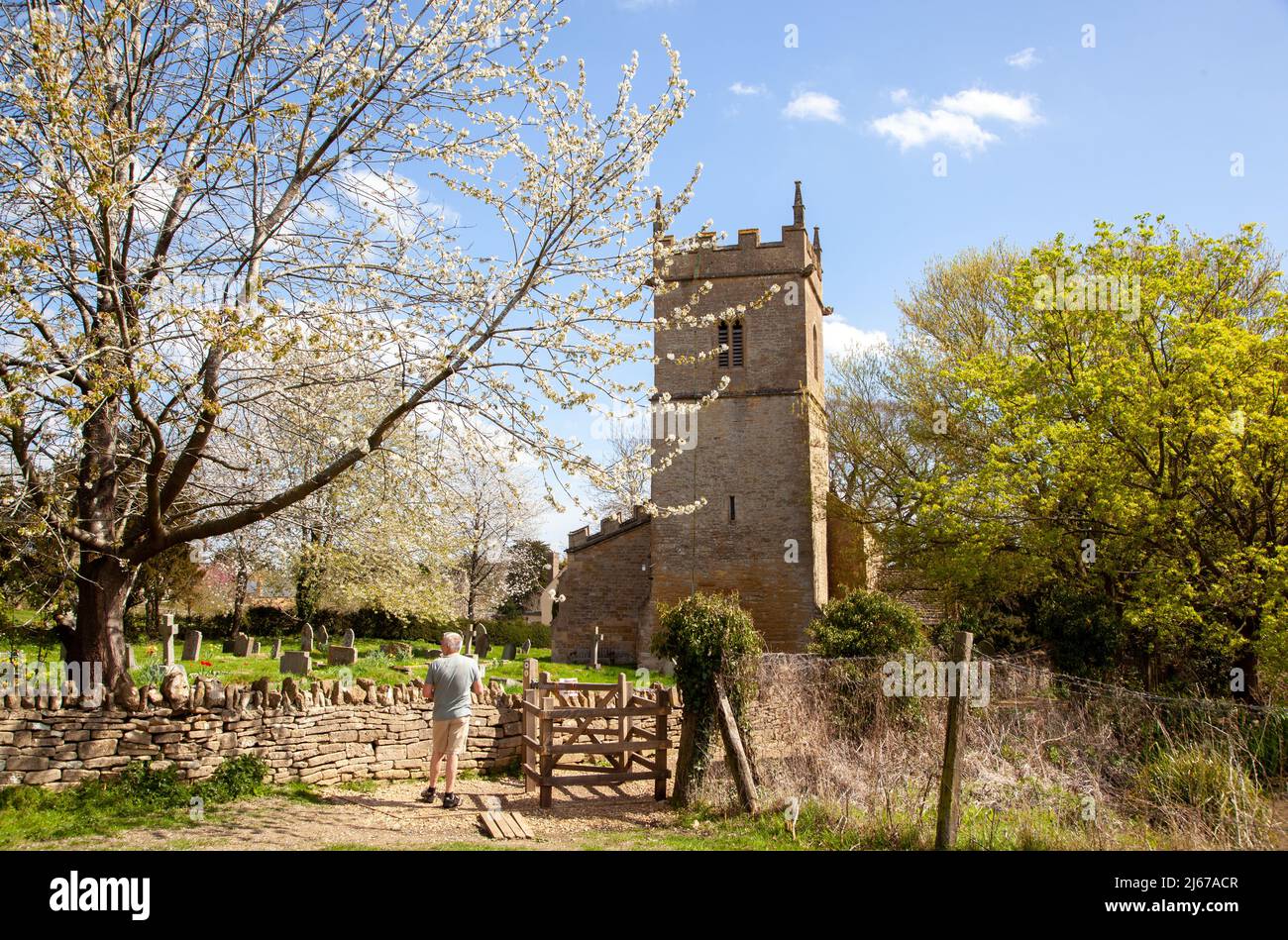 The parish church of St Barbara’s in the Worcestershire village of Ashton under Hill at the foot