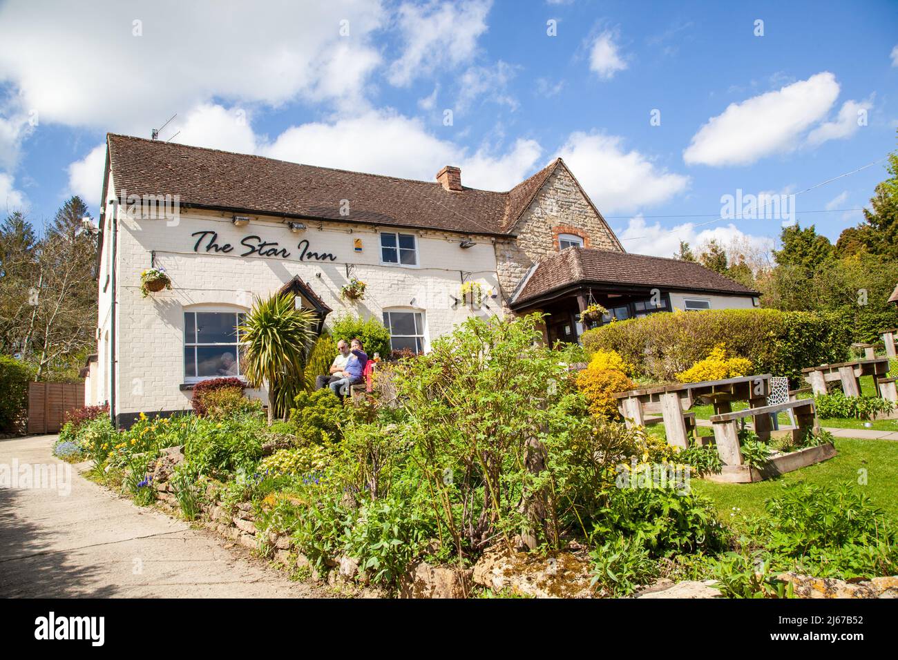 The Star inn at Ashton under Hill a village in  Worcestershire England.at the foot of the Bredon Hills Stock Photo