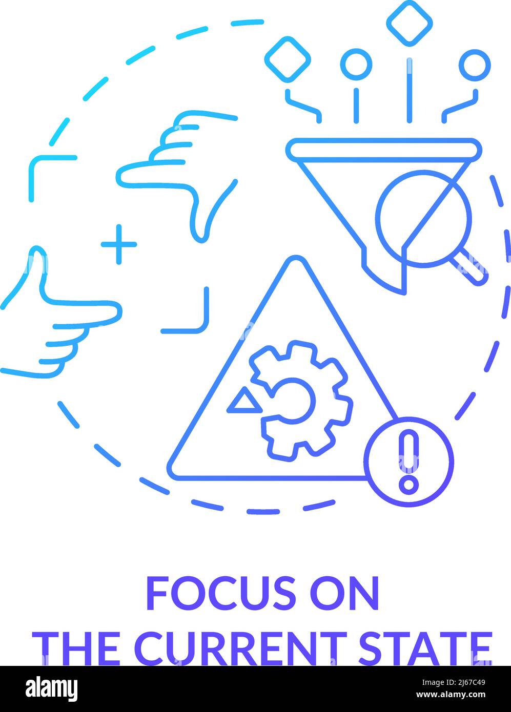 Focus on current state blue gradient icon Stock Vector Image & Art Alamy