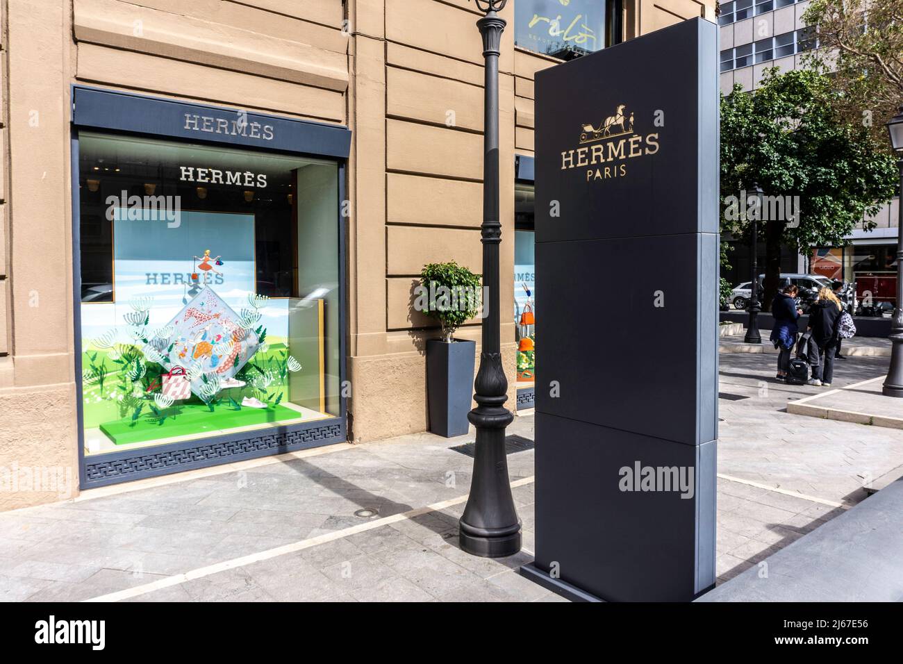 A Hermes Store in. Palermo, Sicily, Italy. Stock Photo