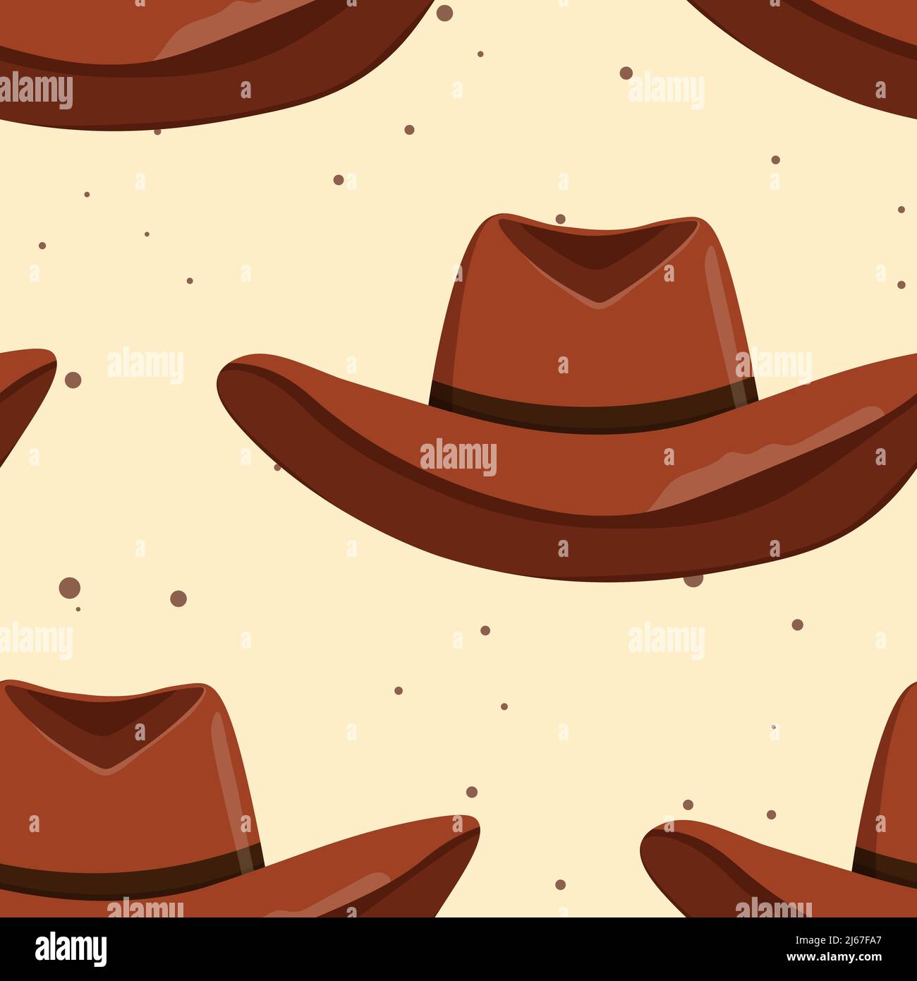 Seamless pattern with Cowboy hat on color background. Vector drawing  illustration for icon, game, packaging, fabric, textile. Wild west, western  Stock Vector Image & Art - Alamy