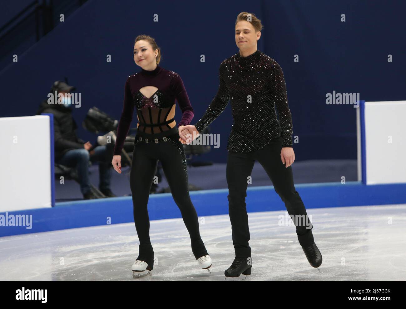 Allison REED / Saulius AMBRULEVICIUS of Lituanie during the ISU World ...