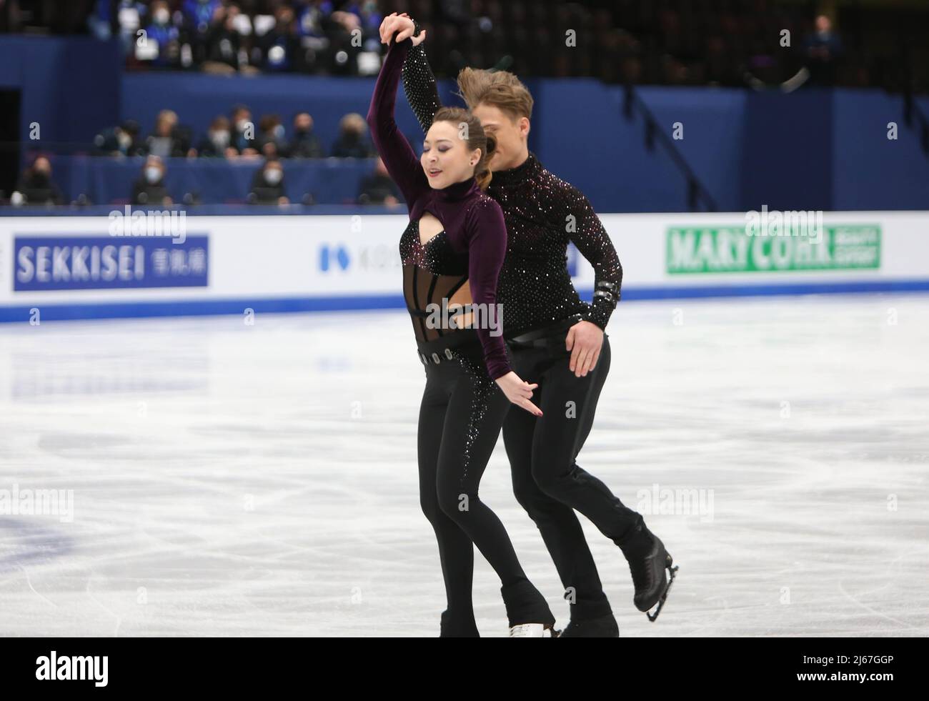 Allison REED / Saulius AMBRULEVICIUS of Lituanie during the ISU World ...