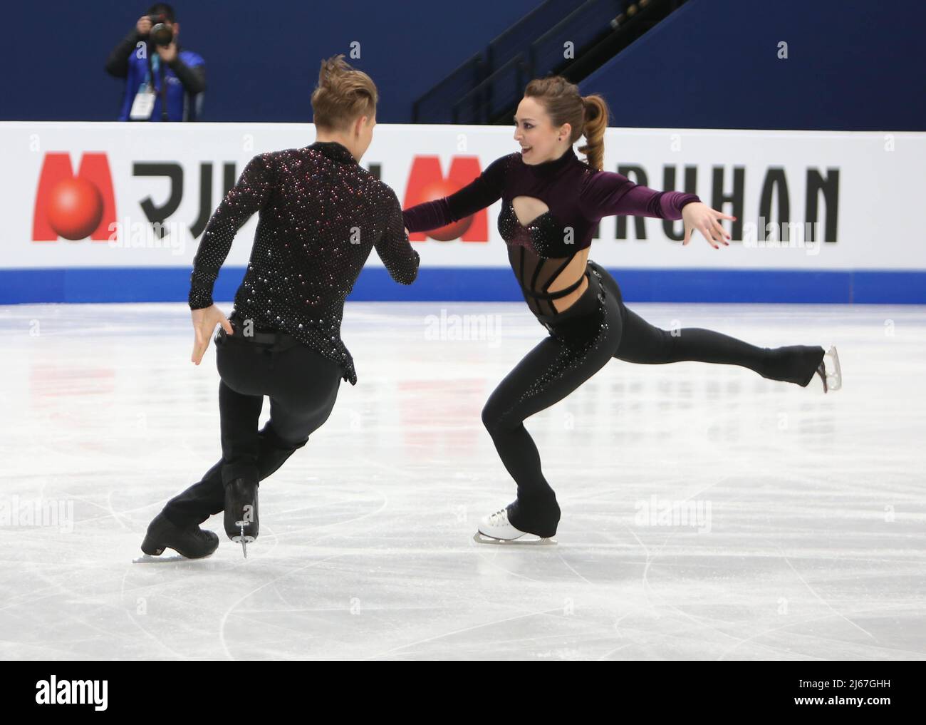 Allison REED / Saulius AMBRULEVICIUS of Lituanie during the ISU World ...
