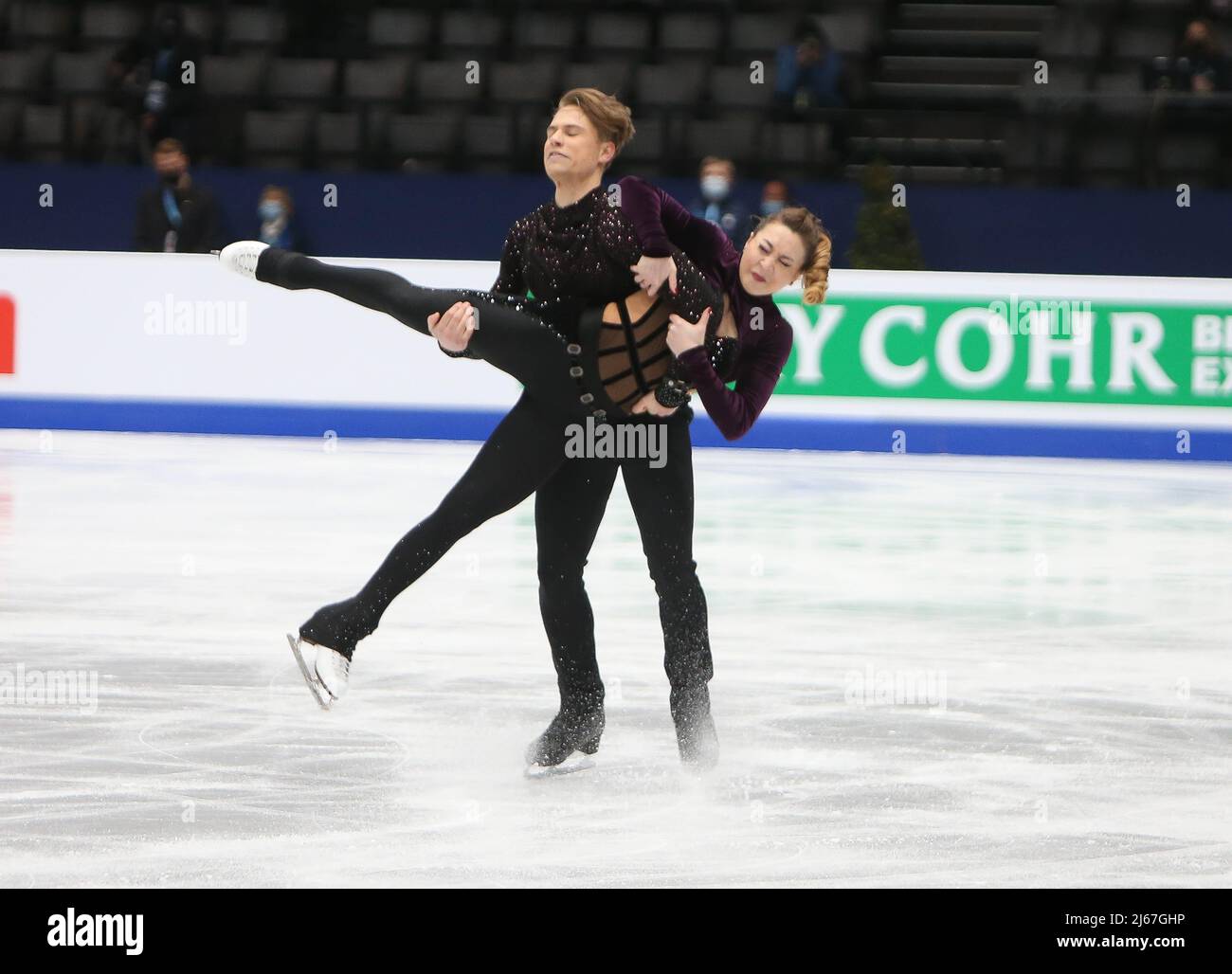 Allison REED / Saulius AMBRULEVICIUS of Lituanie during the ISU World ...