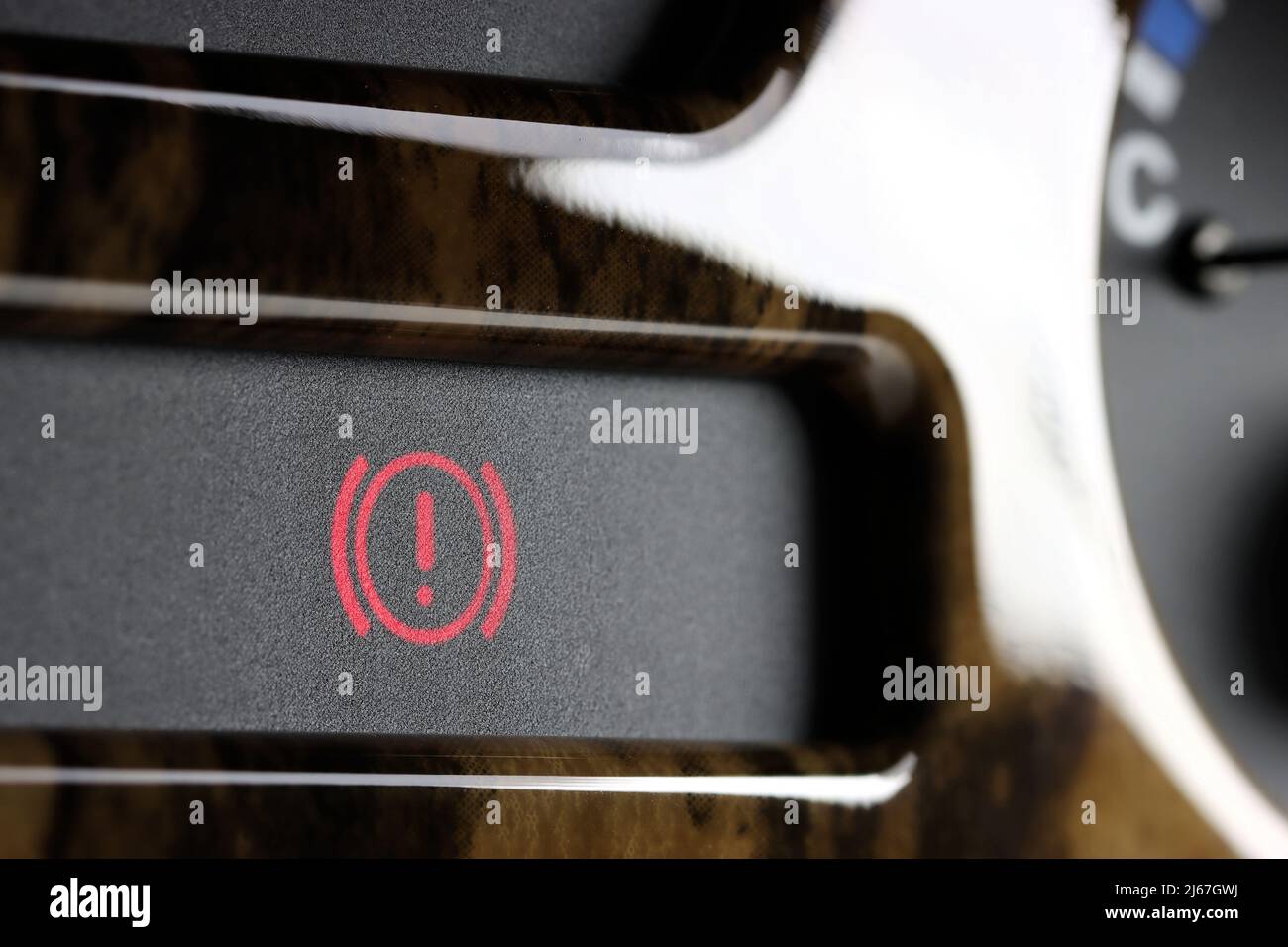 break system warning light in car dashboard Stock Photo Alamy