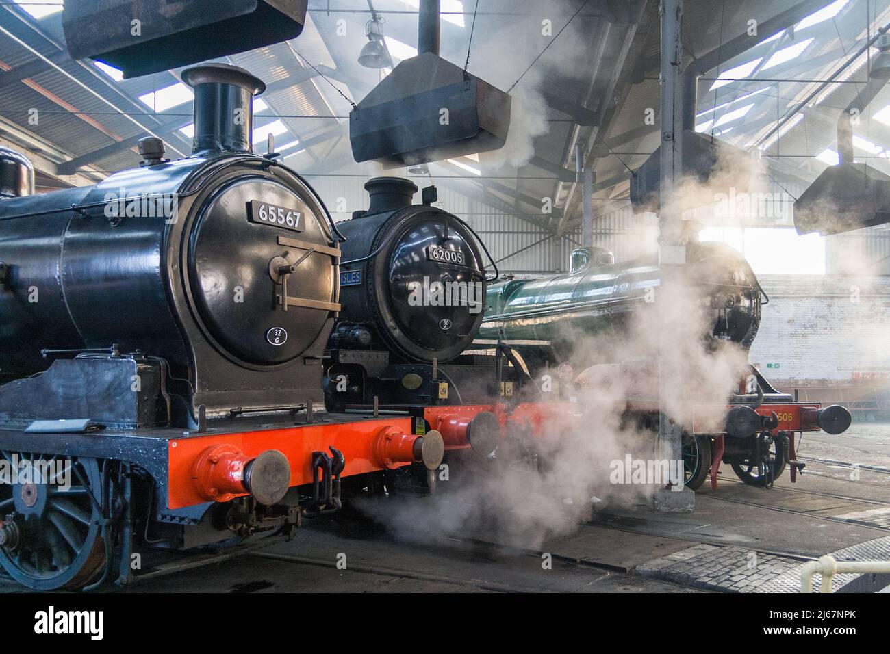 A steam event at Barrow Hill Roundhouse Stock Photo