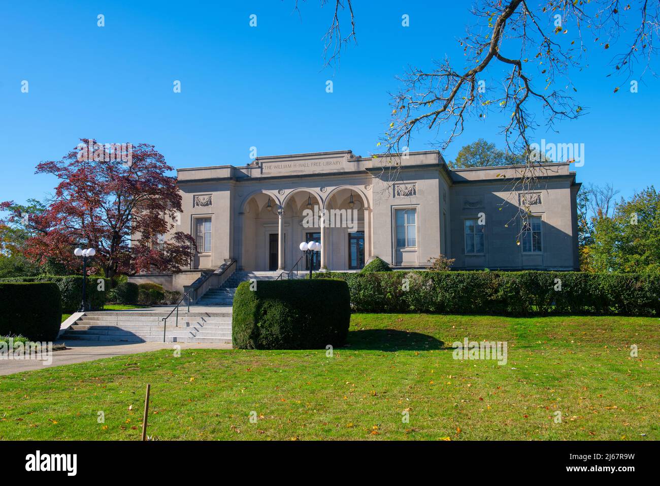 Cranston Public Library William Hall Library at 1825 Broad Street in city of Cranston, Rhode