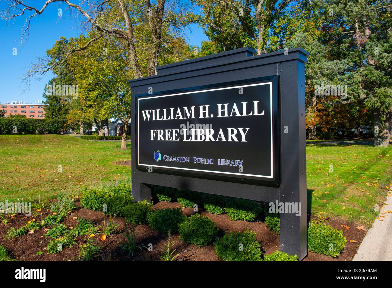 Cranston Public Library William Hall Library at 1825 Broad Street in city of Cranston, Rhode