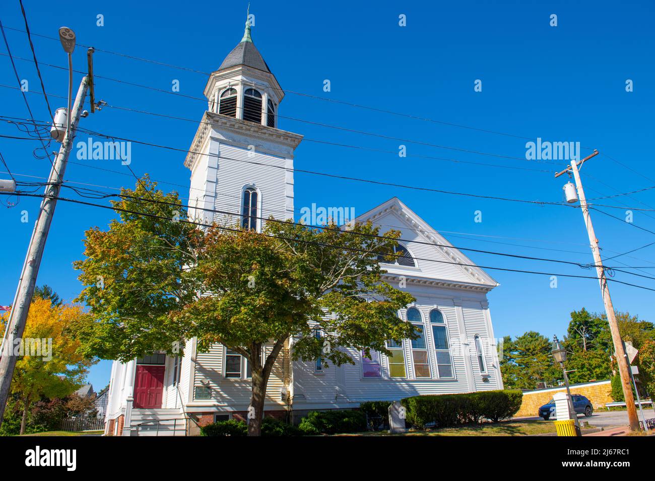 Pawtuxet Baptist Church at 2157 Board Street in Pawtuxet village in