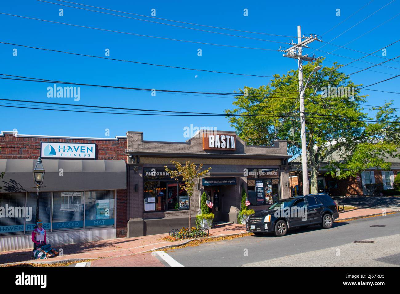 Basta Italian Restaurant in a historic commercial building at 2218