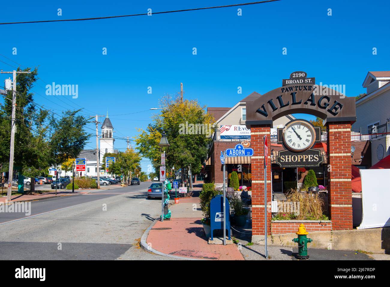 Pawtuxet Village Shoppes in a historic commercial building at 2190