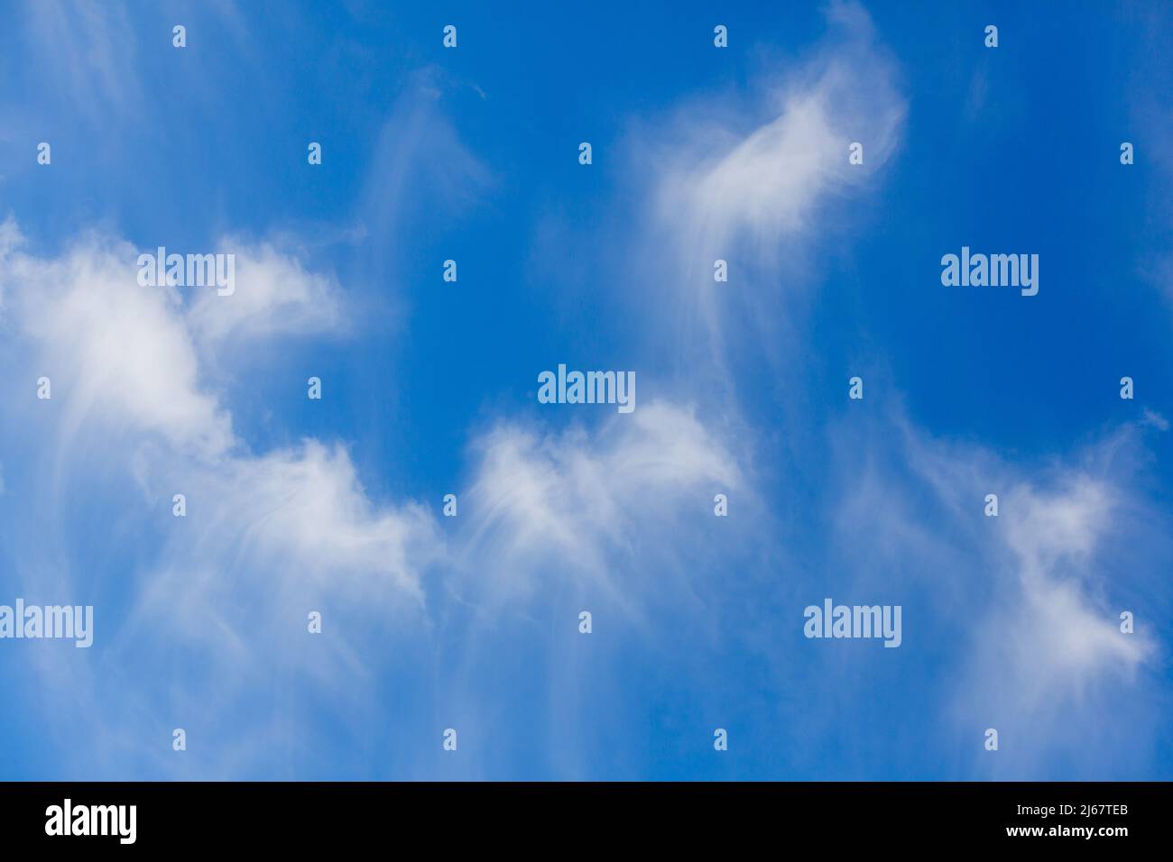 Dense white cloud in the blue sky Stock Photo