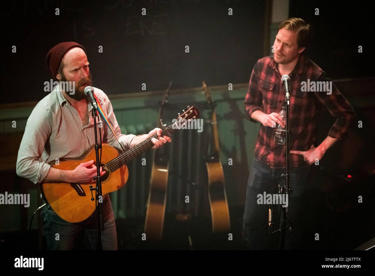 Edinburgh, Scotland. Thu 28 April 2022. Singer-songwriters Jamie ...