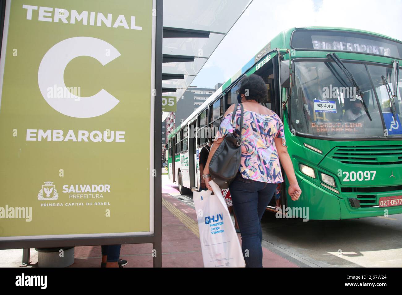 salvador, bahia, brazil - march 3, 2022: View of the Barroquinha Bus ...