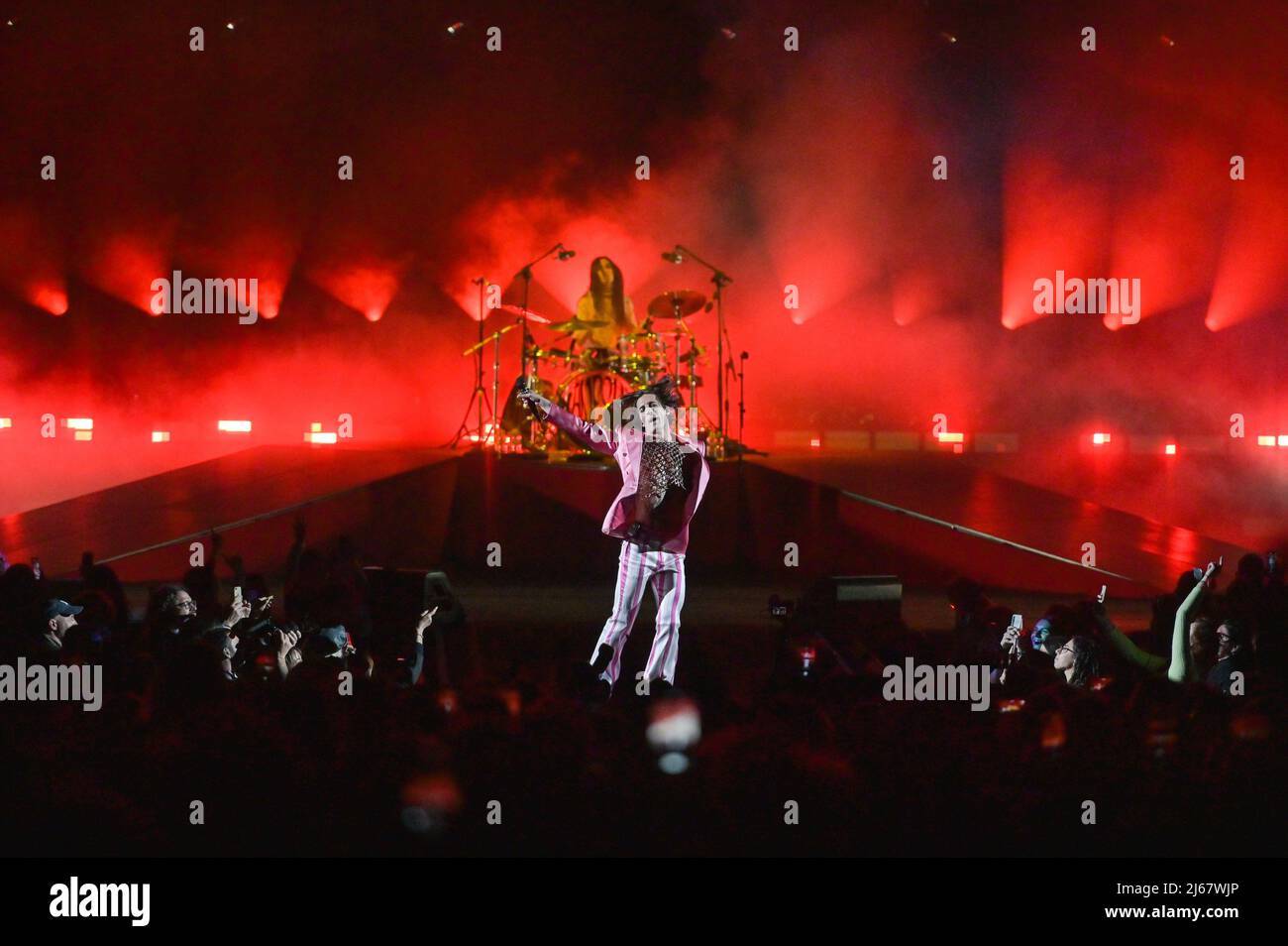 Verona, Italy, 28th april 2022 italian band Maneskin perform live in Arena di Verona Credit