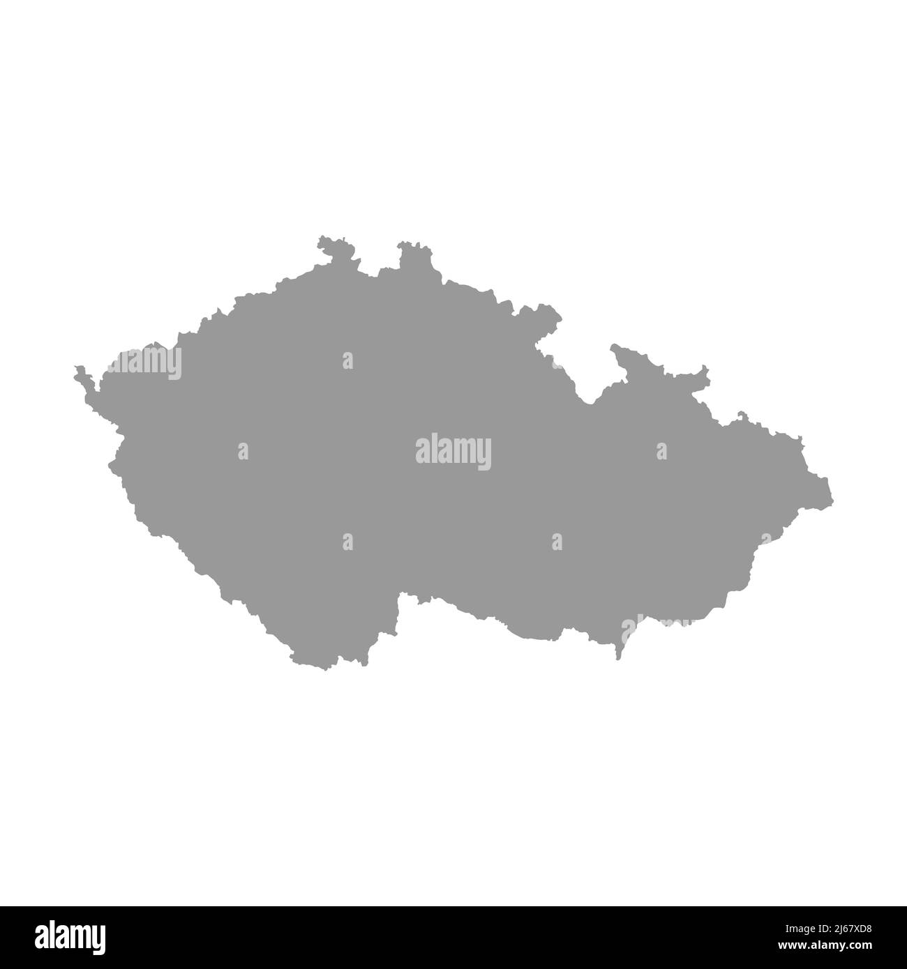 The map of the Czech Republic on white background Stock Vector