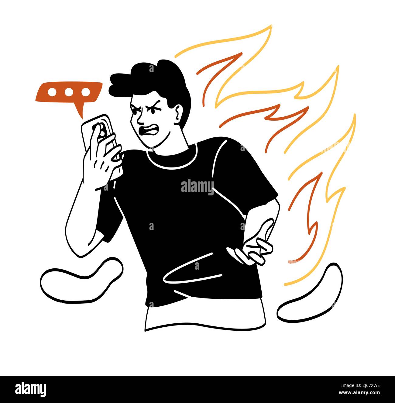 Angry people set Stock Vector