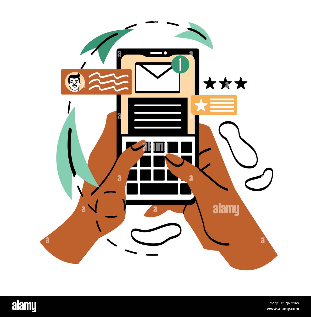 Holding email Stock Vector Images - Alamy