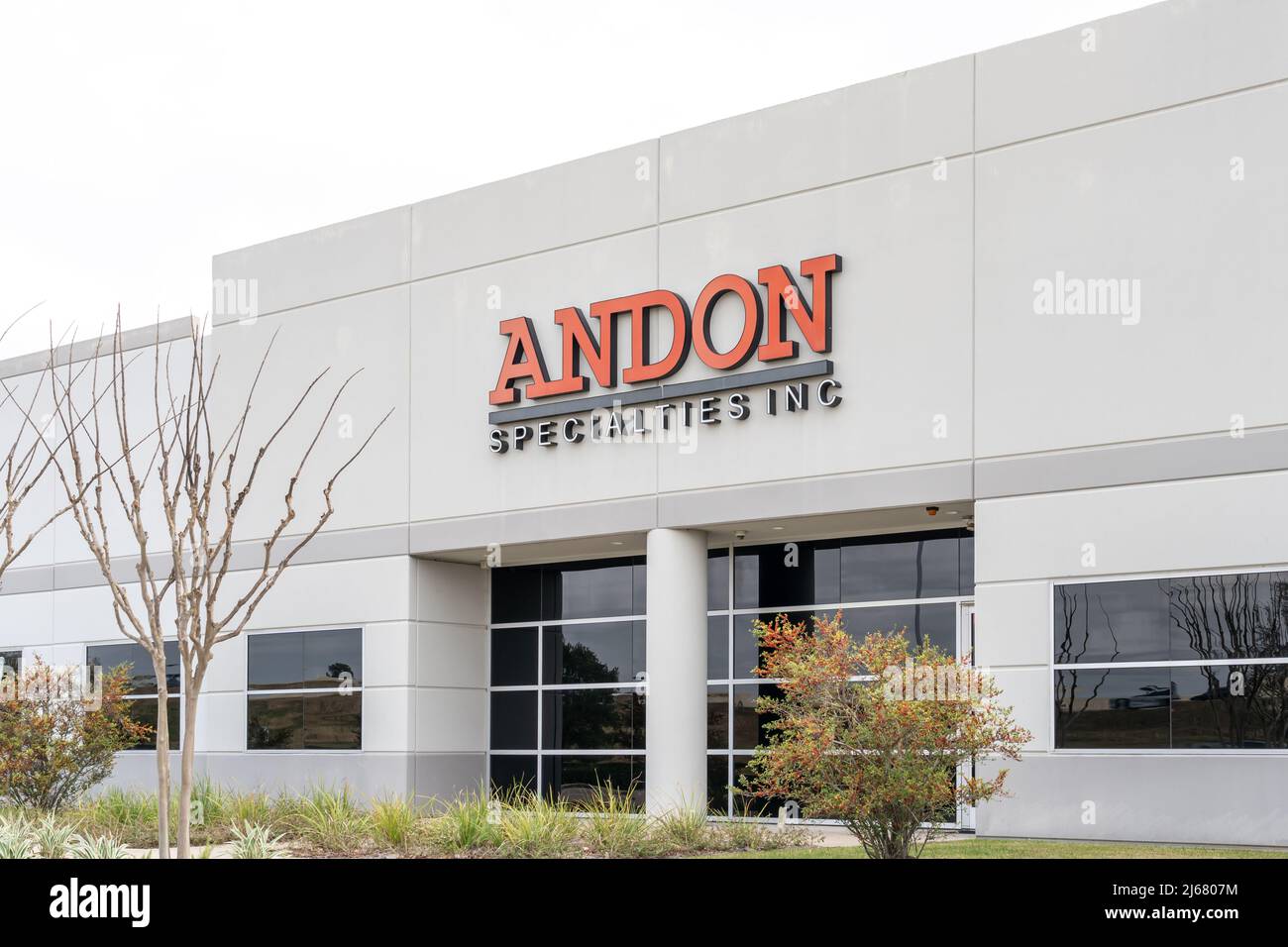 Houston, TX, USA - March 6, 2022: Andon Specialties headquarters in Houston, TX Stock Photo
