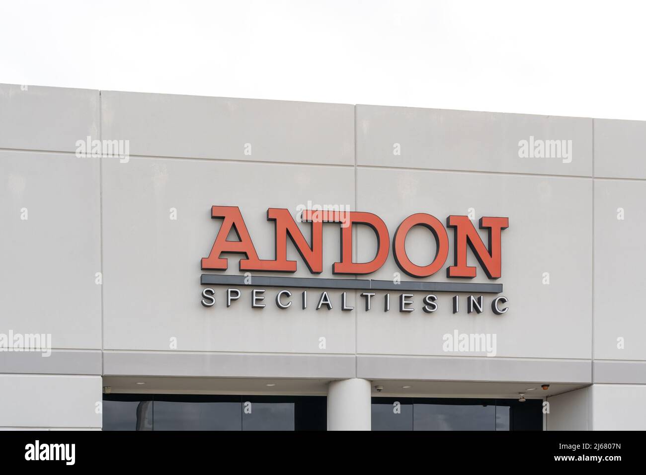 Houston, TX, USA - March 6, 2022: Andon Specialties headquarters in Houston, TX, USA Stock Photo