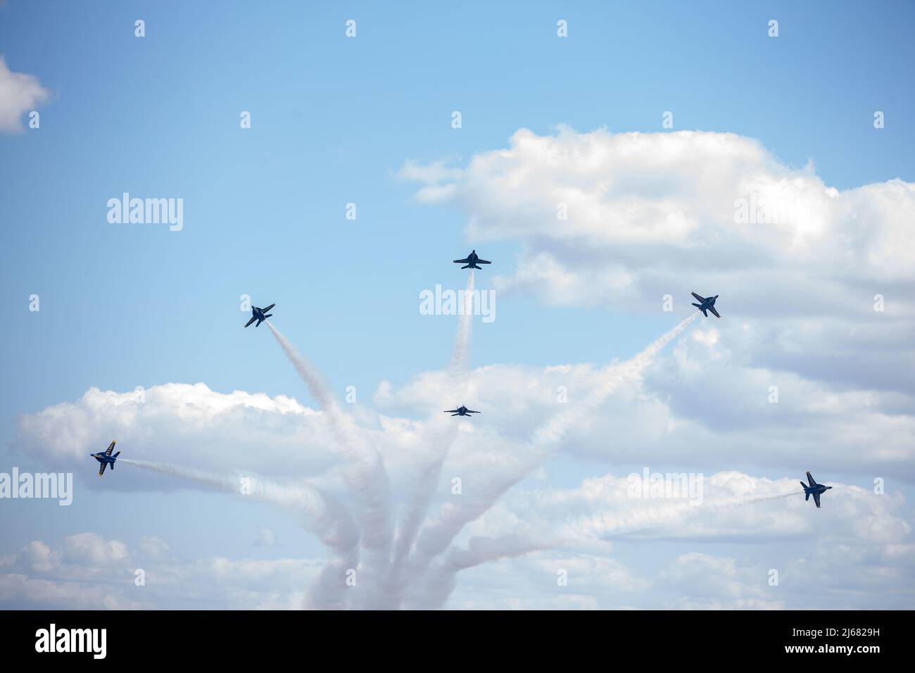 The U.S. Navy Flight Demonstration Squadron, the Blue Angels, perform