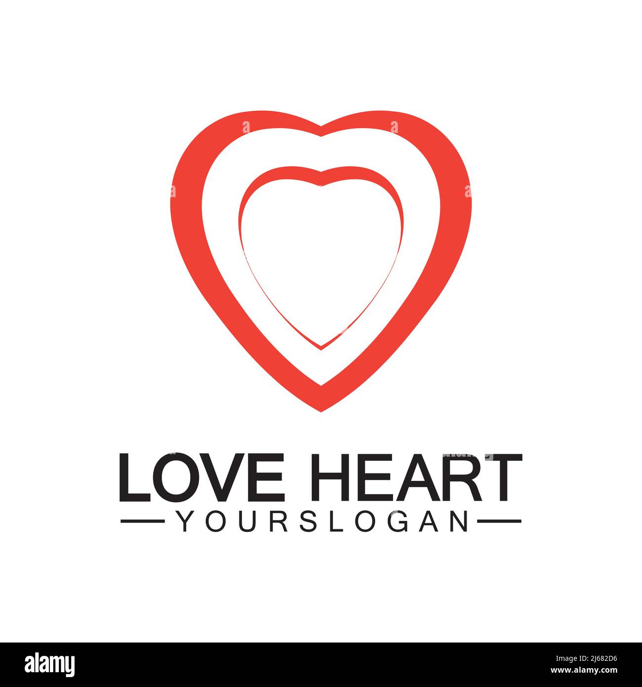 Love heart logo and symbol vector template Stock Vector Image & Art - Alamy