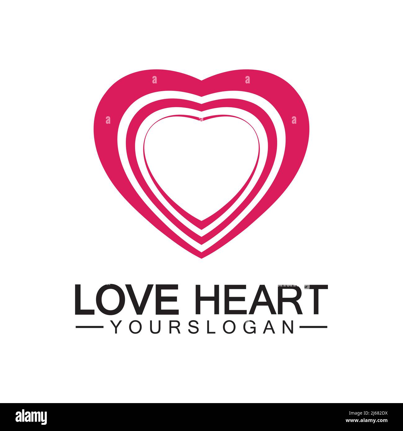 Love heart logo and symbol vector template Stock Vector