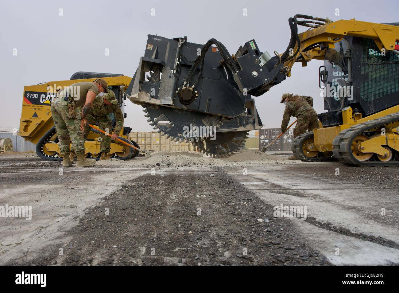 Pavements and construction equipment operator hires stock photography