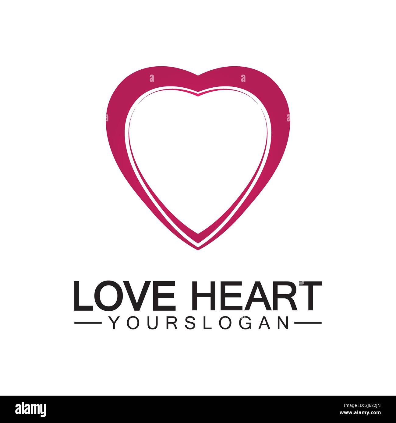 Love heart logo and symbol vector template Stock Vector Image & Art - Alamy