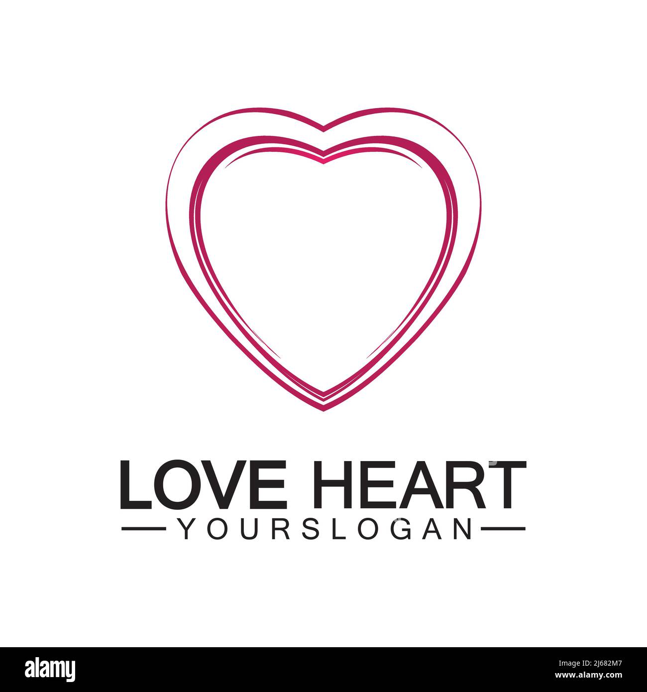 Love heart logo and symbol vector template Stock Vector