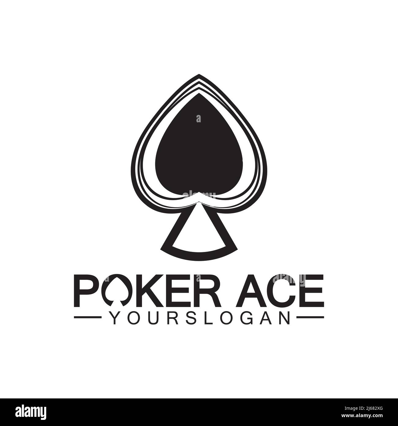 Poker Ace spade Logo Design for Casino Business, Gamble, Card Game
