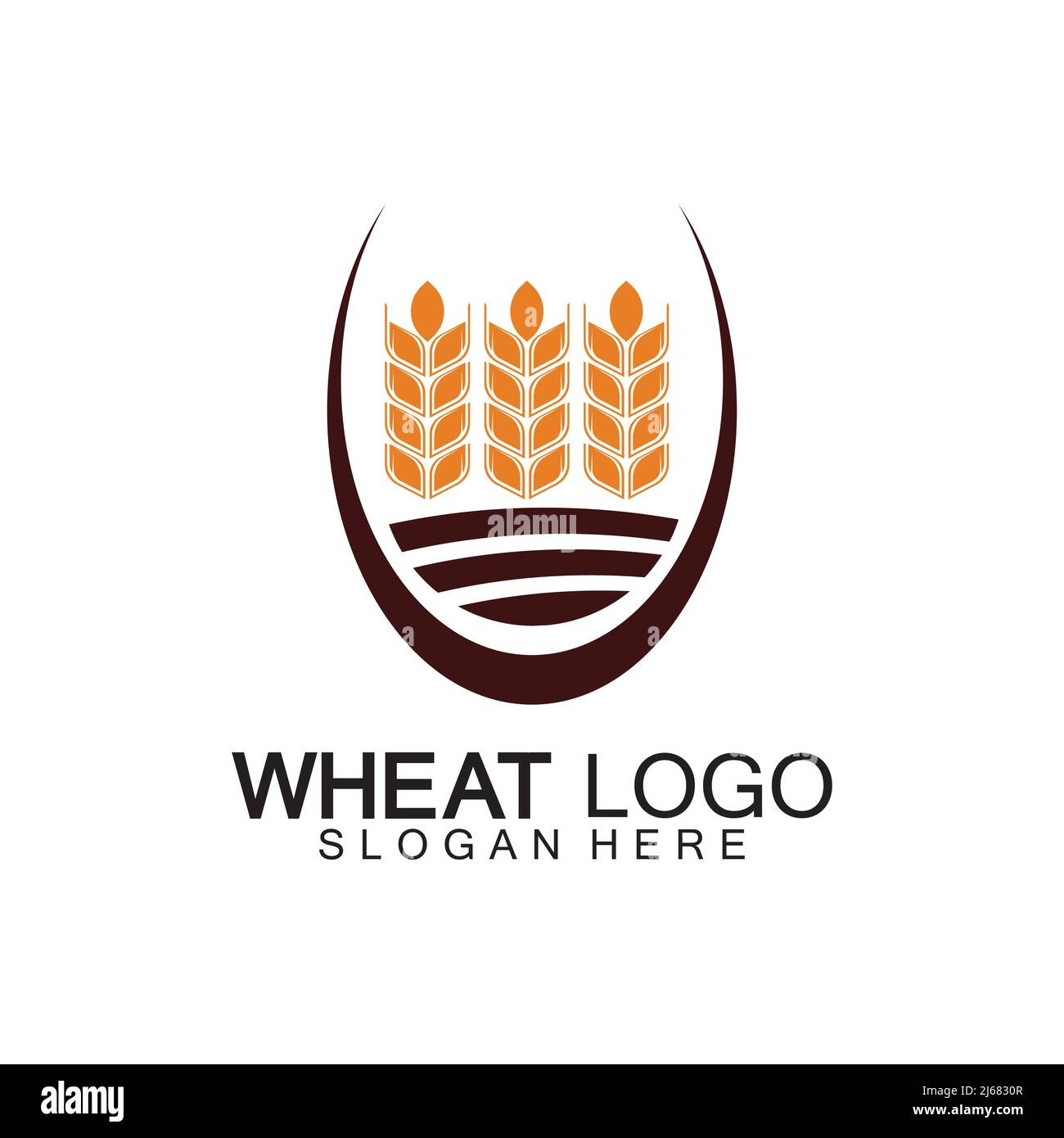 Agriculture Wheat logo template vector icon design Stock Vector