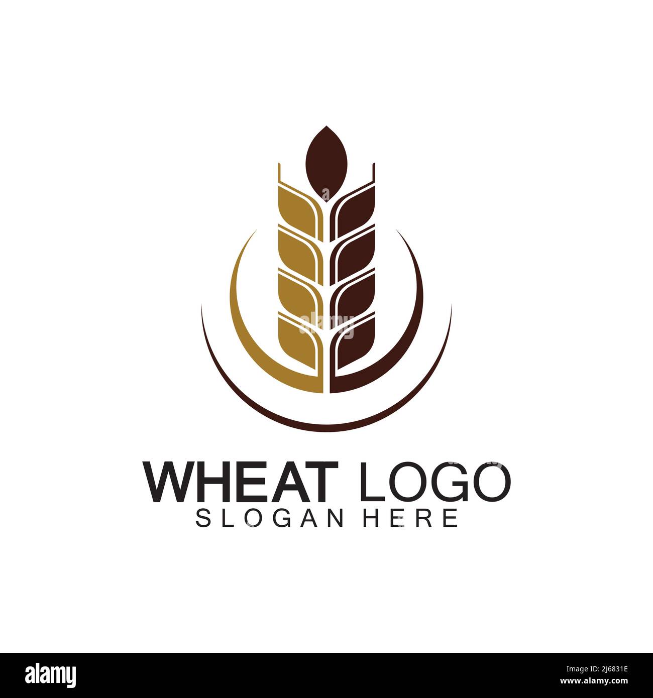 Agriculture Wheat logo template vector icon design Stock Vector