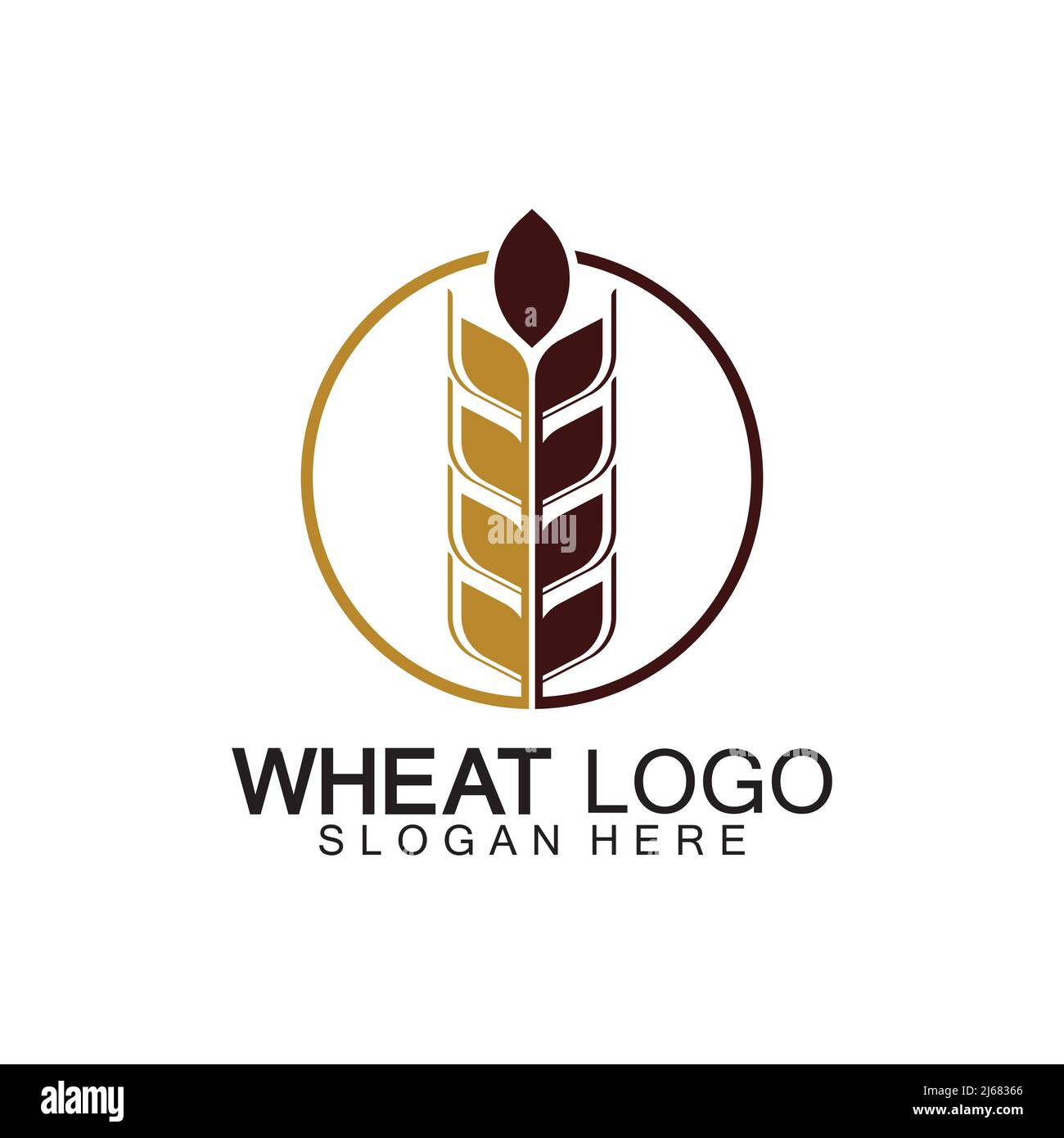 Agriculture Wheat logo template vector icon design Stock Vector