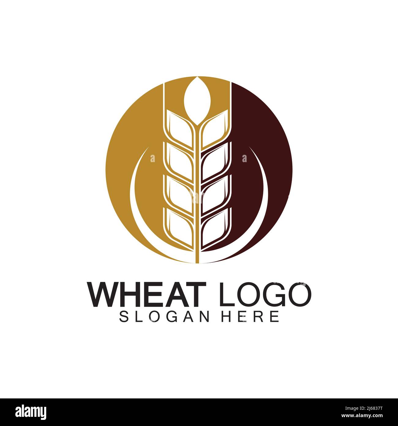 Agriculture Wheat logo template vector icon design Stock Vector
