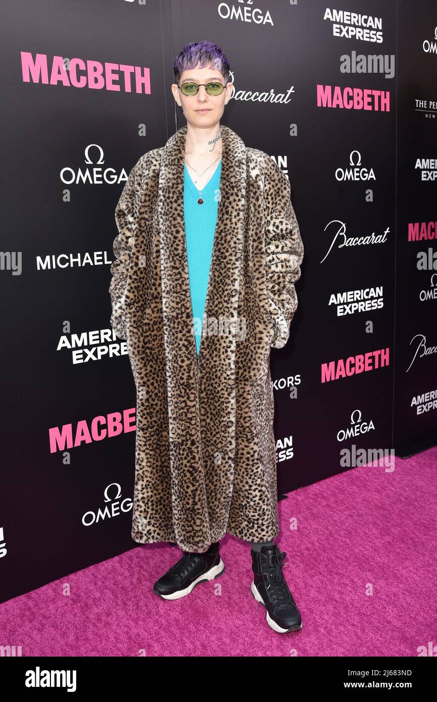 New York, USA. 28th Apr, 2022. Asia Kate Dillon at arrivals for MACBETH Opening Night on Broadway, Longacre Theatre, New York, NY April 28, 2022. Photo By: Kristin Callahan/Everett Collection Credit: Everett Collection Inc/Alamy Live News Stock Photo