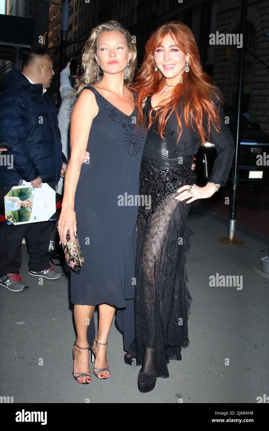 New York, USA. 28th Apr, 2022. NEW YORK, NY- APRIL 28: Kate Moss and