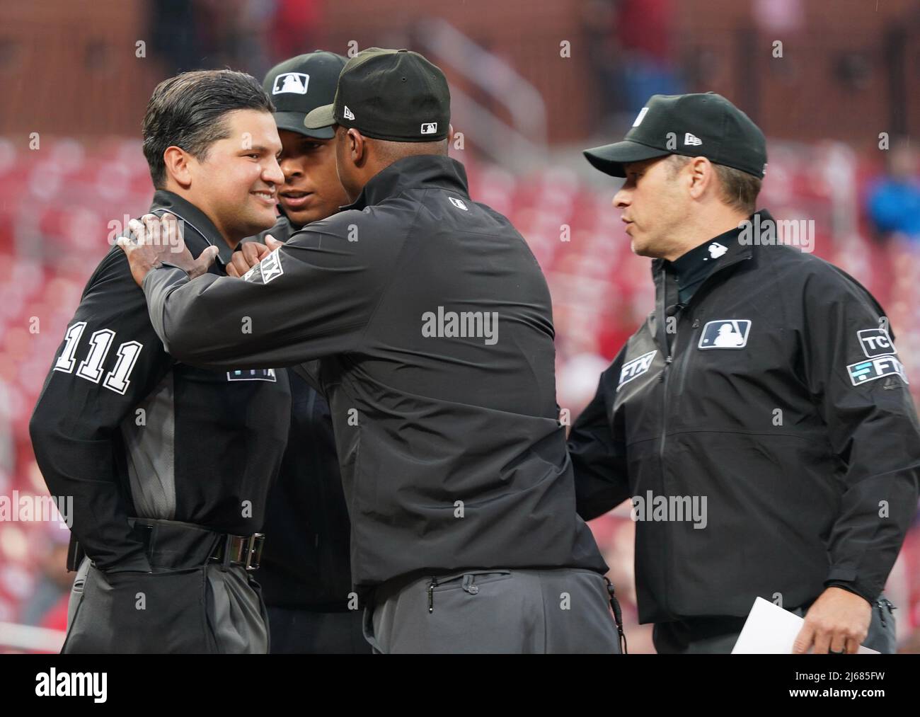 Major League Umpires Alan Porter, Mark Wegner and Jeremie Rehak give